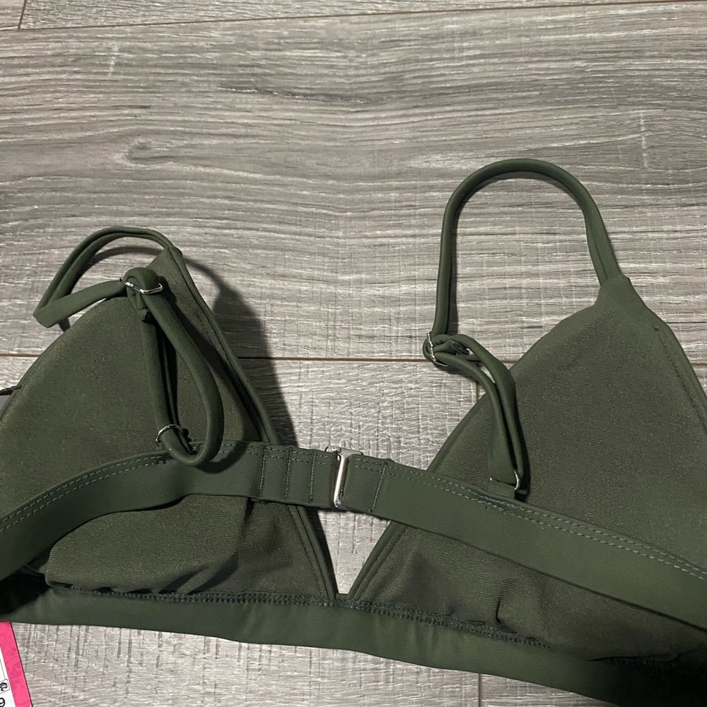 army green bikini top